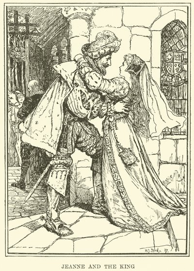 Jeanne és a király (metszet) alkotó: Henry Justice Ford