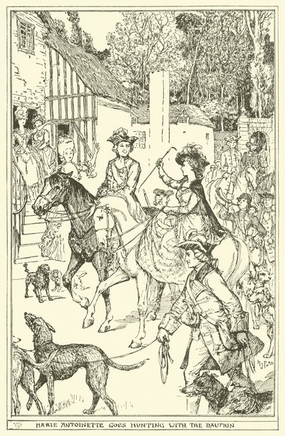 Marie Antoinette vadászni megy a Dauphinnal alkotó: Henry Justice Ford