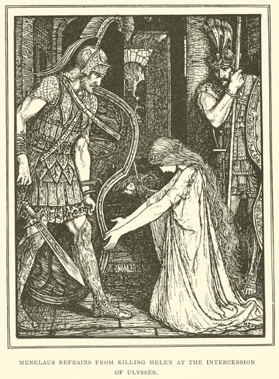 Menelaus tartózkodik Helen megölésétől Ulysses közbenjárására alkotó: Henry Justice Ford