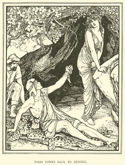 Paris visszatér Oenone-hoz alkotó: Henry Justice Ford