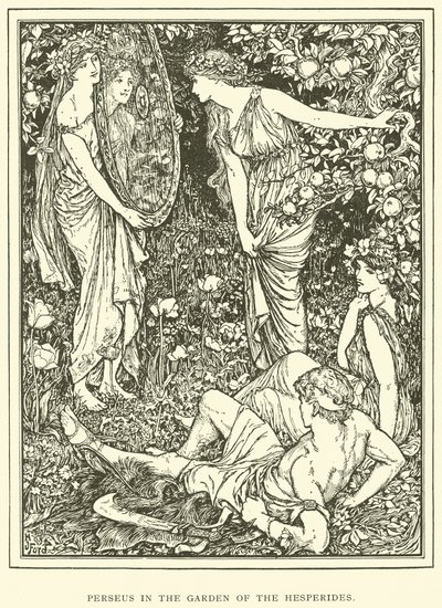 Perszeusz a Heszperidok kertjében alkotó: Henry Justice Ford
