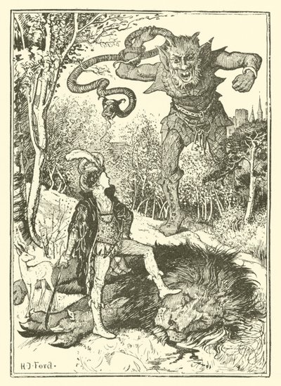 Vivien herceg és Placida hercegnő (metszet) alkotó: Henry Justice Ford