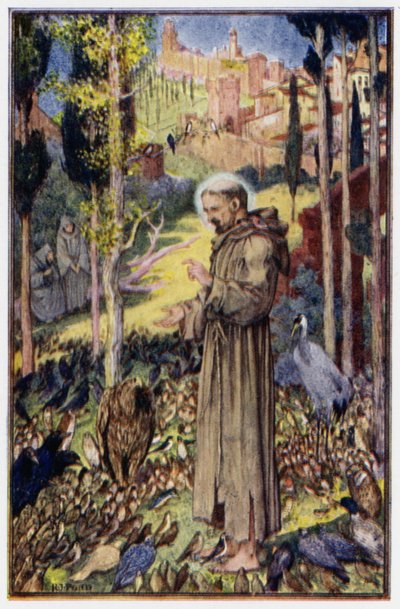 "Szent Ferenc prédikál a madaraknak" alkotó: Henry Justice Ford