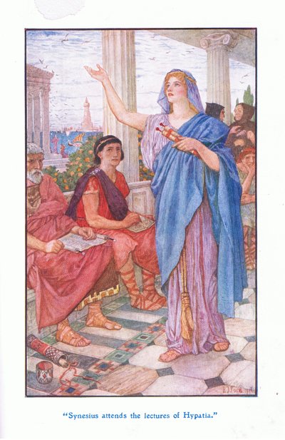 Synesius részt vesz az 1912-es Hypatia előadásaiban alkotó: Henry Justice Ford