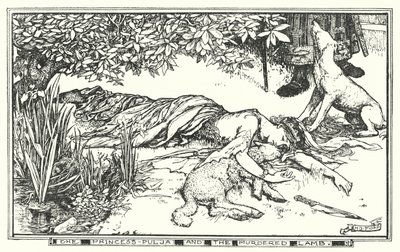 Pulja hercegnő és a meggyilkolt bárány (litho) alkotó: Henry Justice Ford