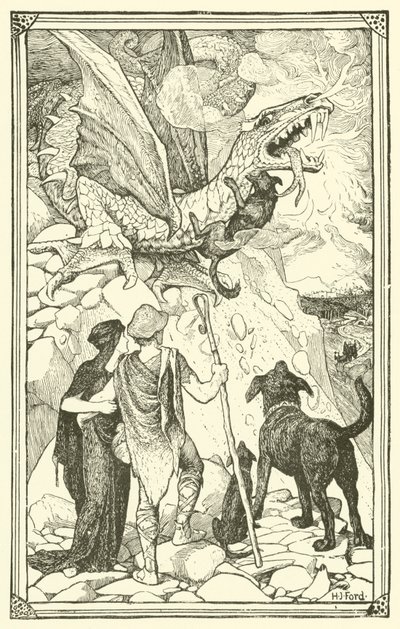 A három kutya (metszet) alkotó: Henry Justice Ford