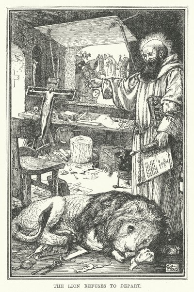 Az oroszlán nem hajlandó távozni (litho) alkotó: Henry Justice Ford