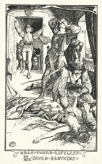 Hét testvére találta élettelenül Udeát (metszet) alkotó: Henry Justice Ford