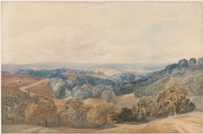 Táj a Crieff kastéllyal alkotó: Henry Jutsum