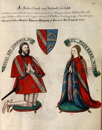 Sir John Howard III és második felesége, Alice Tendring alkotó: Henry Lilly