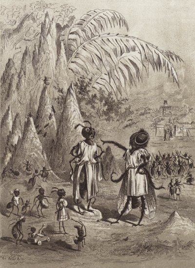 Ezópus meséi: A hangya és a légy (litho) alkotó: Henry Louis Stephens