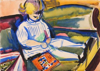Gyermek a kanapén, kb. 1914-1918. alkotó: Henry Lyman Saÿen