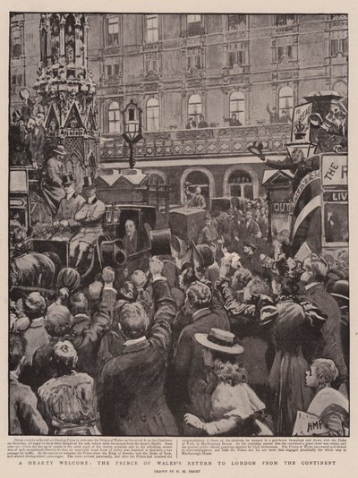 Szívélyes üdvözlet, a walesi herceg visszatérése Londonba a kontinensről alkotó: Henry Marriott Paget