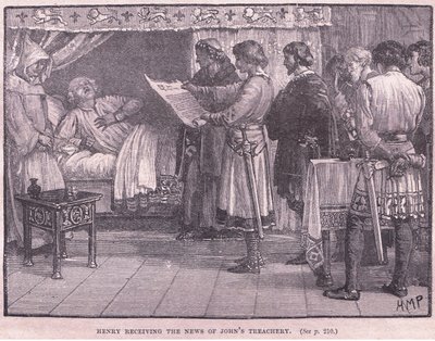 Henry hírt kap John árulásáról 1189-ben alkotó: Henry Marriott Paget