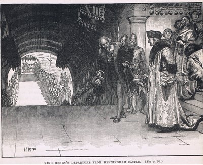 Henrik király távozása a Henningham kastélyból 1506 alkotó: Henry Marriott Paget