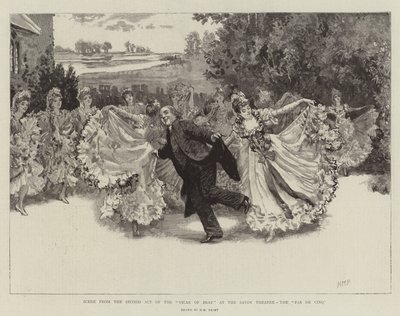Jelenet a Bray vikárius második felvonásából a Savoy Színházban, a Pas de Cinqben alkotó: Henry Marriott Paget
