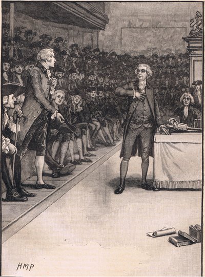 Jelenet az alsóházban: szakítás Burke és Fox között 1791 alkotó: Henry Marriott Paget
