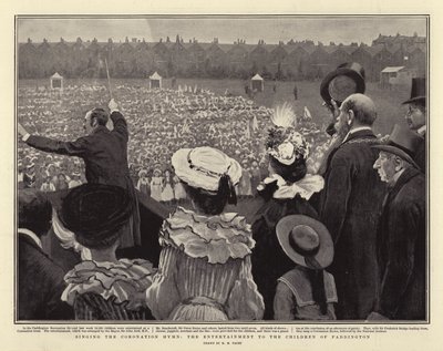 A Koronázási Himnusz éneklése, a Paddington gyermekeinek szórakoztatása alkotó: Henry Marriott Paget