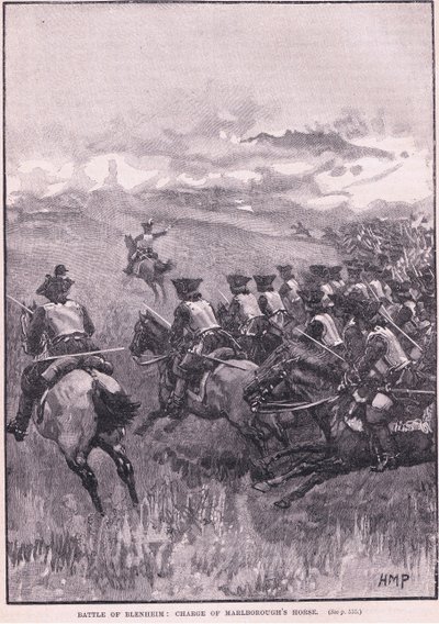 A blenheimi csata: Marlborough lovának támadása alkotó: Henry Marriott Paget