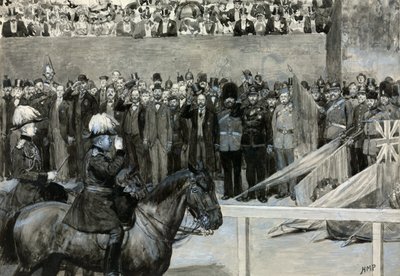 A walesi herceg az önkéntes átvizsgáláson, a lóőrök felvonulásán alkotó: Henry Marriott Paget