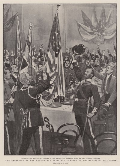 A Massachusetts-i Tiszteletreméltó Tüzérségi Társaság fogadása Londonban alkotó: Henry Marriott Paget