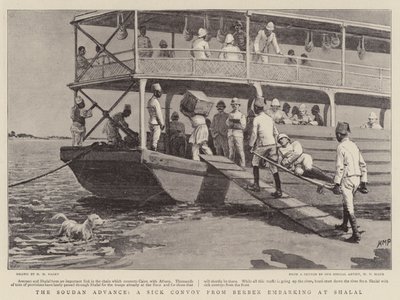 A Soudan Advance, egy beteg konvoj berberből Shalalban alkotó: Henry Marriott Paget
