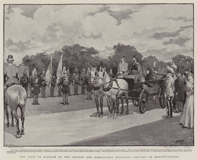 A Massachusettsi Ősi és Tiszteletreméltó Tüzérségi Társaság windsori látogatása alkotó: Henry Marriott Paget