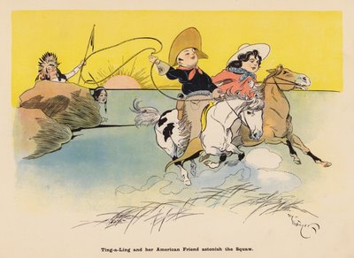 Illusztráció a The Adventures of a Japanese Doll (színes litográfia) című könyvhöz alkotó: Henry Mayer
