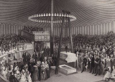 Az új királyi tőzsde első kövének letételi ceremóniája: Albert, Prince Consort, City of London alkotó: Henry Melville