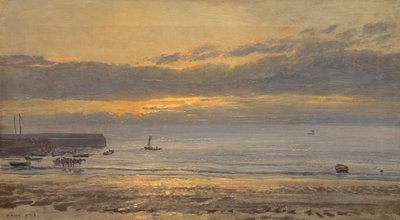 Napkelte előtt, Scarborough - Low Water, 1878 alkotó: Henry Moore