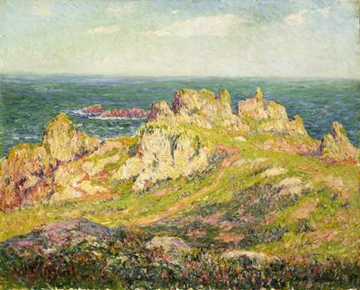 Sziklák a tenger mellett; Sziklák a tenger mellett, alkotó: Henry Moret