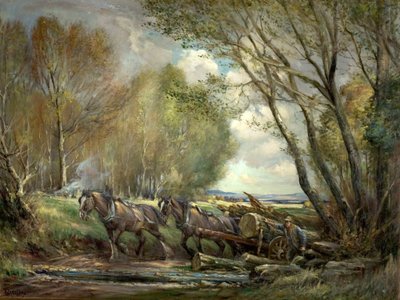 Faszállítás, Stirlingshire, Skócia alkotó: Henry Morley