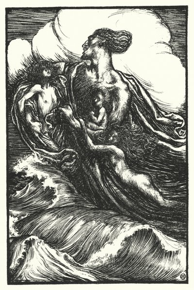 Matthew Arnold verse: The Forsaken Merman (metszet) alkotó: Henry Ospovat