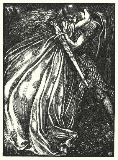 Matthew Arnold verse: Tristram és Iseult (metszet) alkotó: Henry Ospovat