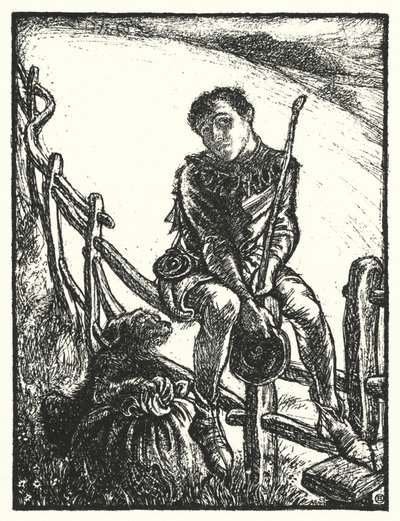 Shakespeare dal: "Vidám szív egész nap, szomorú vagy, mérföldön elfáradsz" (litho) alkotó: Henry Ospovat