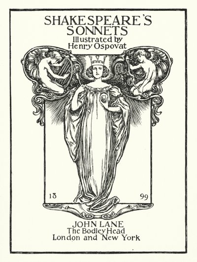 Shakespeare szonettek, címlap (litho) alkotó: Henry Ospovat