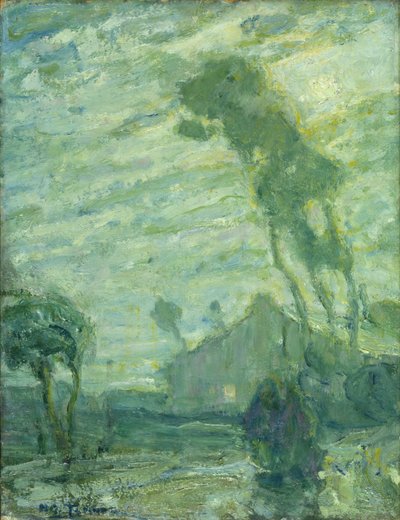 Táj (olaj, karton; pasztell/kréta vázlat a hátoldalon) alkotó: Henry Ossawa Tanner
