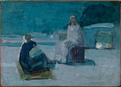 Tanulmány Krisztus és Nikodémus a háztetőn című könyvéhez alkotó: Henry Ossawa Tanner