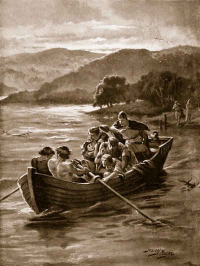 Elfwald fiai megfulladtak Windermere-ben, illusztráció a „Hutchinson