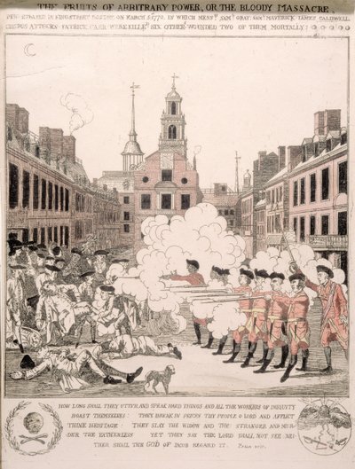A bostoni mészárlás, 1770. március 5. alkotó: Henry Pelham