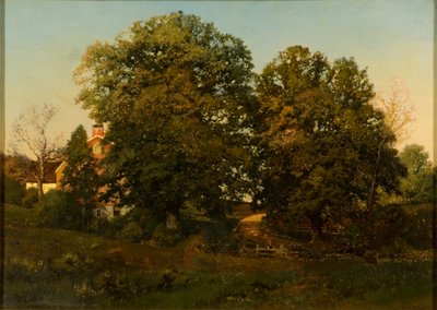 Old Oaks at Sunset (olaj, vászon) alkotó: Henry Pember Smith