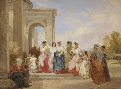 Körmenet a keresztelőre (olaj, malomdeszka) alkotó: Henry Penry Williams
