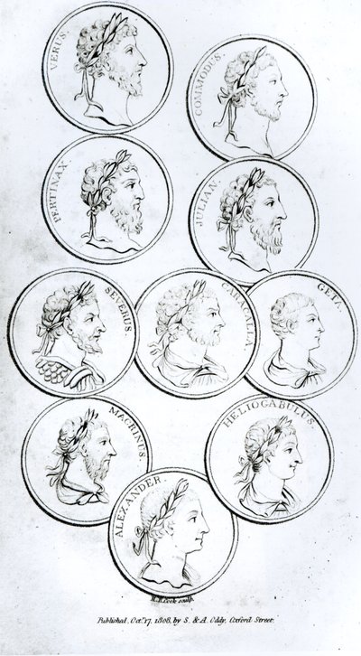 Római császárok portréi, Edward Gibbon "A Római Birodalom hanyatlásának és bukásának története" című művéből, I. kötet, 1808. alkotó: Henry R. Cook