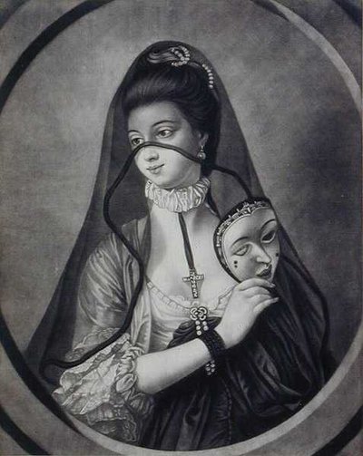 A leleplezett szép apáca, vésette: Carington Bowles (fl.1744-93) (litho) alkotó: Henry Robert (after) Morland