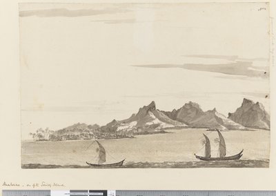 22. oldal Huaheine, a társasági szigetek egyike, 1768-75 (wc) alkotó: Henry Roberts