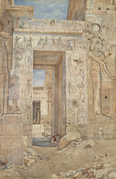 Templom Philae szigetén alkotó: Henry Roderick Newman