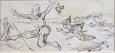 The Attacked Golfer, illusztráció a 