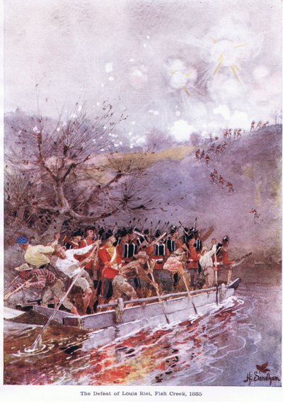 Louis Riel veresége, Fish Creek, 1885, 1920 körül alkotó: Henry Sandham
