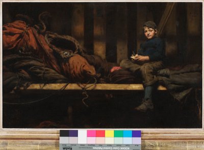 Vacsoraidő – Ambrose Rouffignac a vitorlás padláson, 1883 alkotó: Henry Scott Tuke