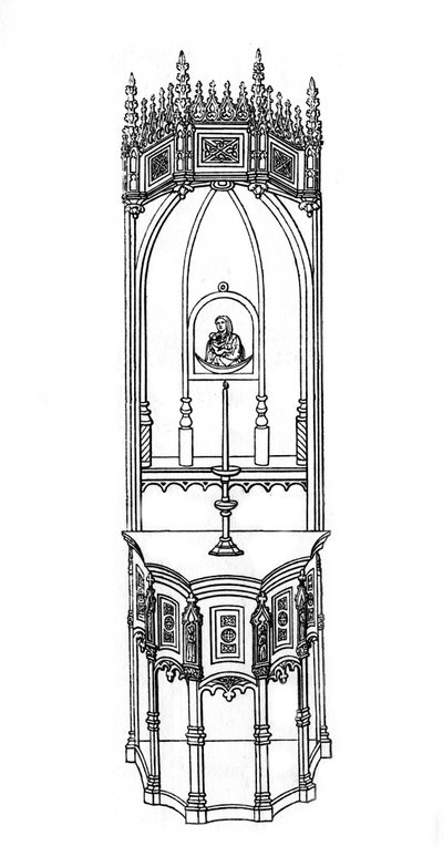 Oltár, 15. század, 1843. alkotó: Henry Shaw